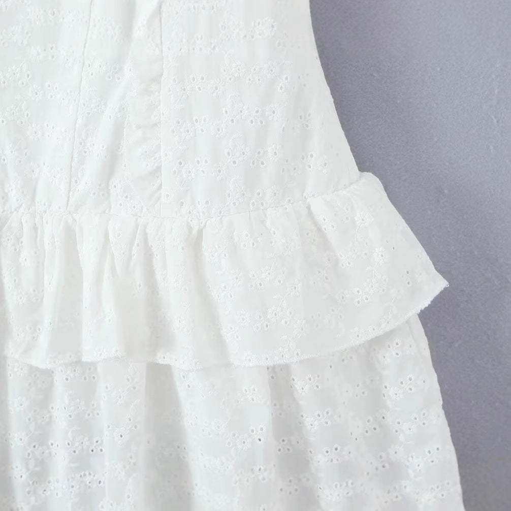 Minimally pleated mini skirt